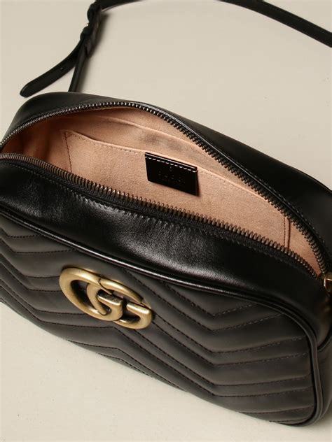 borse gucci pelle liscia nera|Borse Gucci in Pelle Nero .